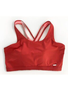 Avia Women’s Begonia Pink Strappy Compression Sports Bra 3XL XXXL Activewear